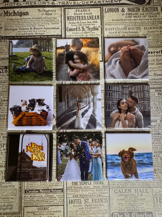 Custom 2" x 2" Photo Magnets Set of 9