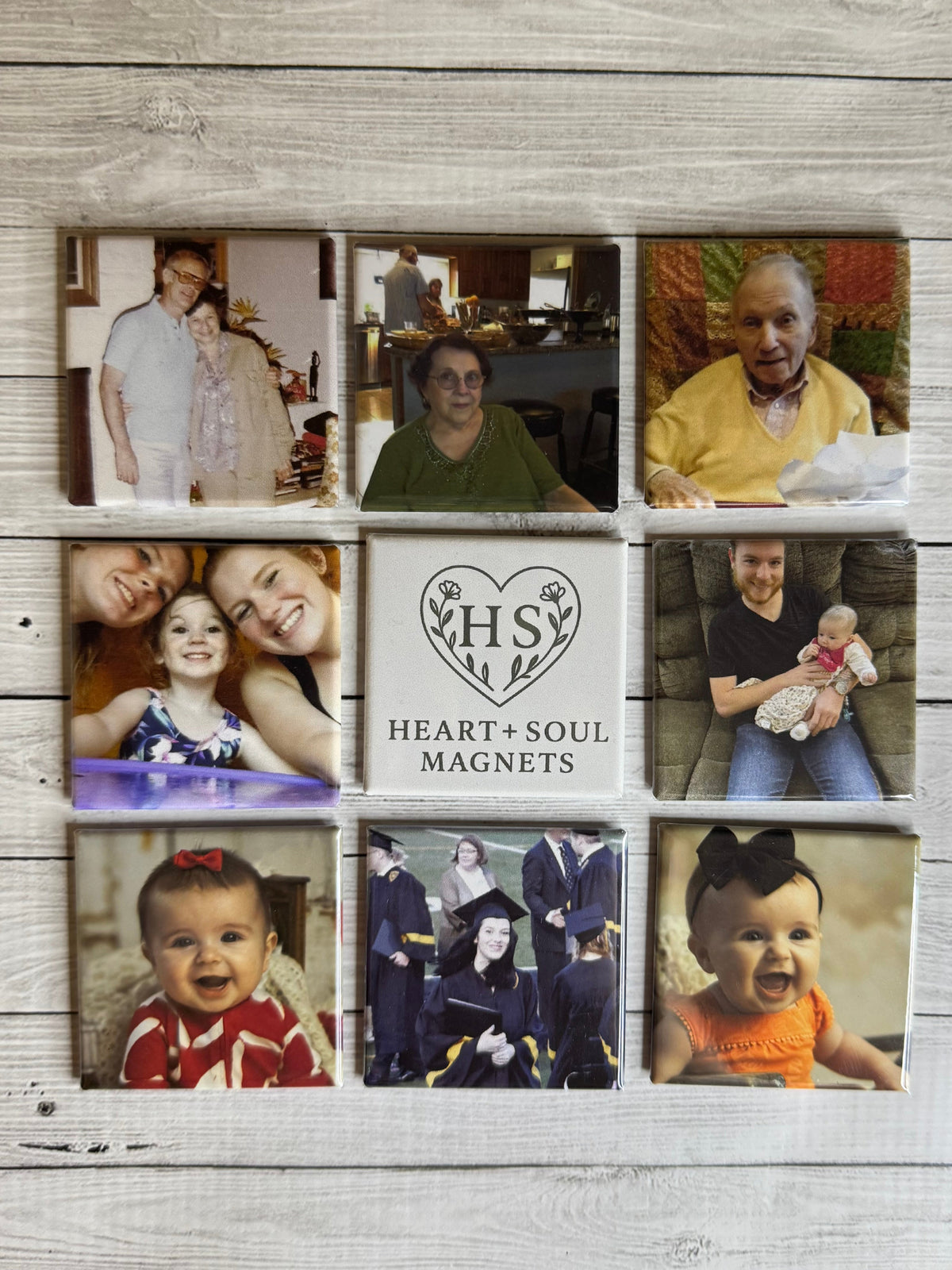 Custom 2" x 2" Photo Magnets Set of 9